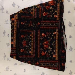 Funky velvet print skirt